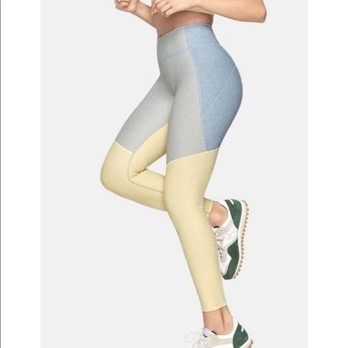 Outdoor Voices 7/8 springs leggings blue yellow - $67 - From Jenna