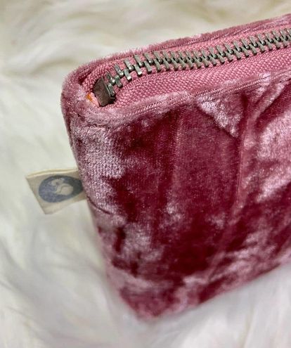 Clutch Bag: Petal Pink Crushed Velvet