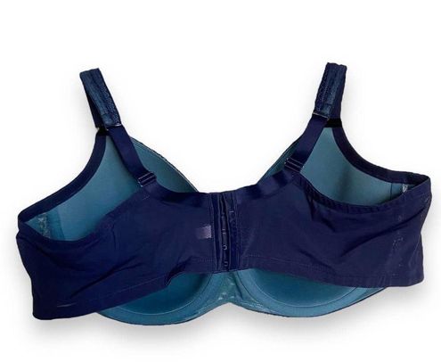 Cacique Lane Bryant Womens Bra 50D Navy Blue Modern Lace Balconette Padded  Size undefined - $35 - From Katie