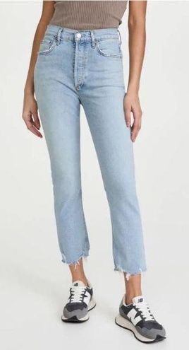 AGOLDE Riley High Rise Straight Crop Jeans Bitter 25 84 From