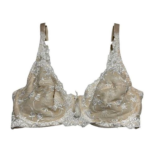 Breezies Push-Up Bra Lace Floral Print Underwire Adjustable Strap Nude 36C  Tan Size undefined - $23 - From Pearl