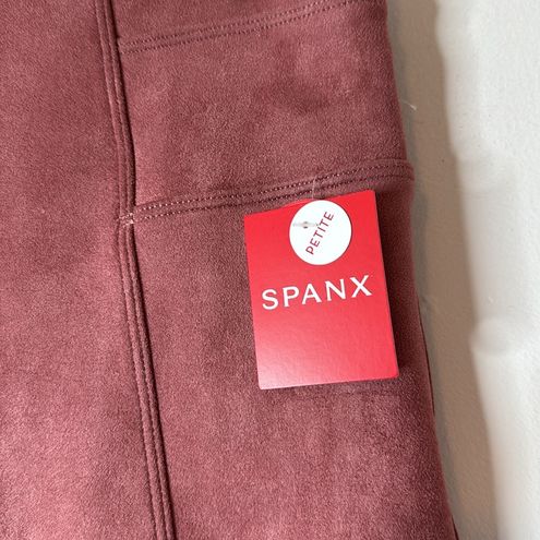 Spanx NWT Faux Suede legging rich rose pink Medium Petite Size