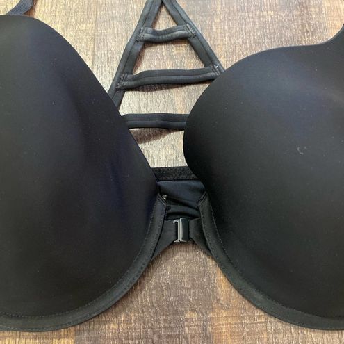 Victoria's Secret Black Racerback Front Hook Closure Push Up Bra Size  undefined - $27 - From Nina