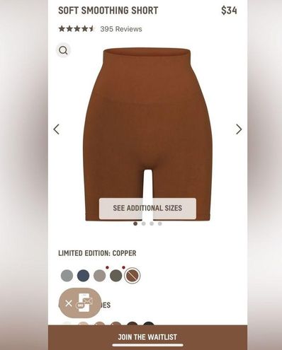 Skims Soft Smoothing Shorts In Copper