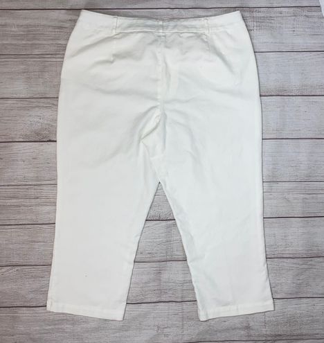 westbound new with tags cotton blend stretch capri pants white sz 14 women