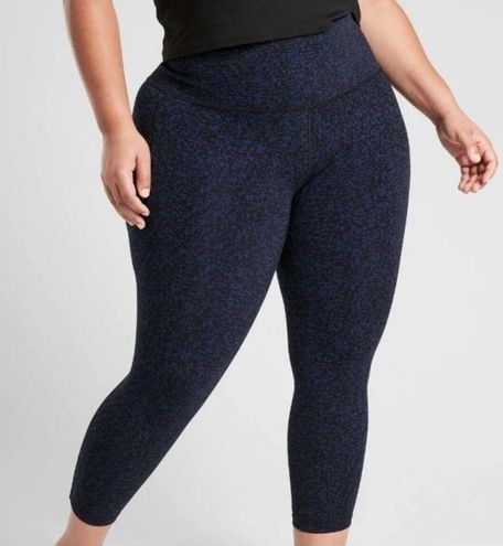 Athleta Leggings Womens 2X Blue Salutation Stash Pocket Gravel