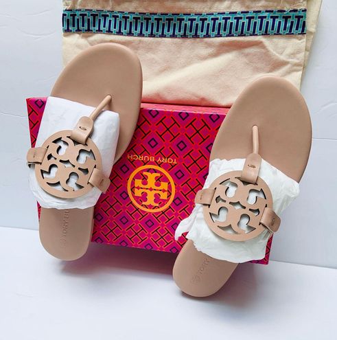 Tory Burch, Shoes, Tory Burch Hot Pink Miller Leather Flip Flop Sandals  Size 6