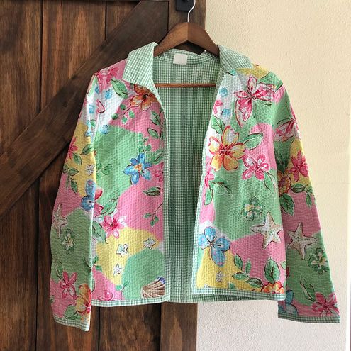 Alfred Dunner Petite Vintage 70-80s Alfred Dunner floral/reversible