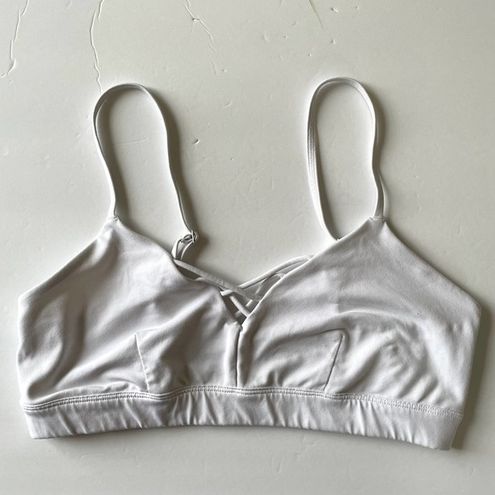 Alo Yoga Bra Womens Large White Interlace Sports Activewear - $23 - From  Kristen