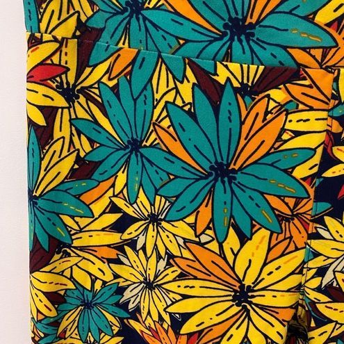 LuLaRoe tall & curvy leggings floral yellow green Size undefined