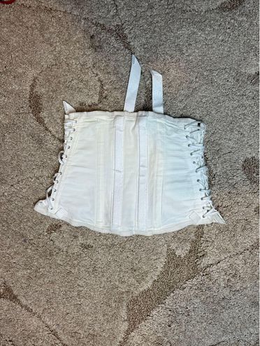 Vintage camp Corset bustier Festival Punk Top White Size M - $111 (55% Off  Retail) - From Lyela