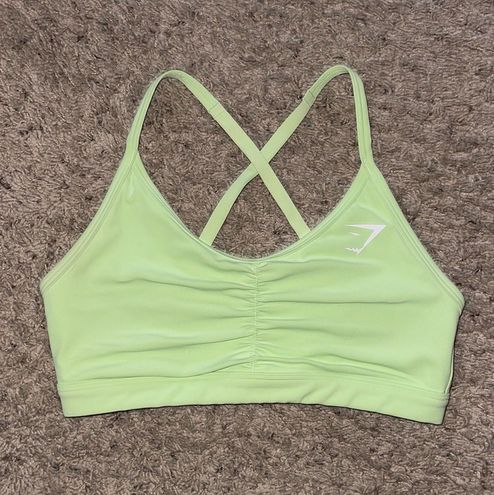 Gymshark ruched sports bra firefly green - $38 - From Flipped