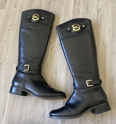 arabisk Luminans Marine Michael Kors Stockard Riding Boots Black Leather Size 7 - $75 - From Angela