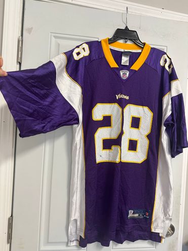 NFL XL peterson vikings ngl jersey purple and yellow fits like XXL