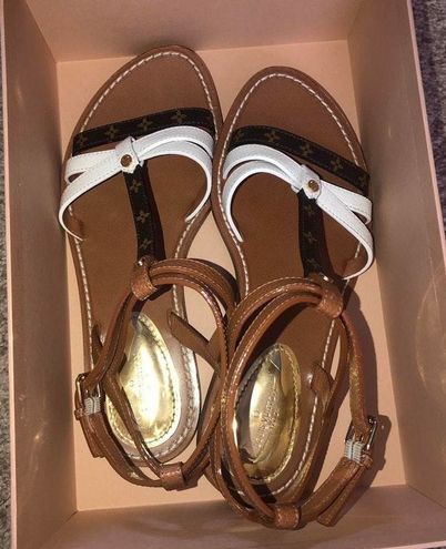 Louis Vuitton Sandals Brown Size 7.5 - $352 (60% Off Retail) - From Amanda