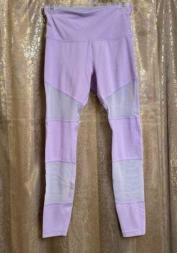 Lorna Jane Vent Booty Lavender Mesh Panel High Waisted Leggings