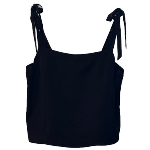 Fitted Tie-Shoulder Cropped Dobby Corset Cami Top