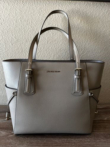 MICHAEL Michael Kors, Bags, Michael Kors Voyager Medium Crossgrain Leather  Tote Bag In Color Tan Husk