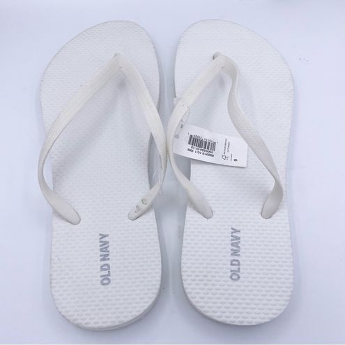 Old Navy white flip flop sandals women Size 9 - $10 New With Tags