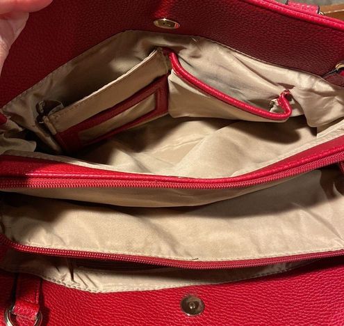 Giani Bernini red leather satchel - $25 (68% Off Retail) - From Penny