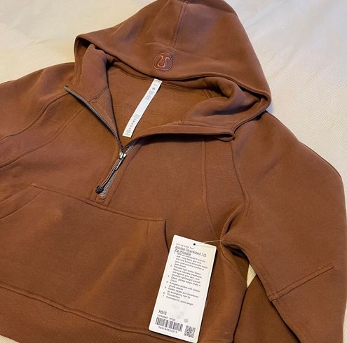 lululemon athletica, Tops, Nwt Lululemon Scuba Oversized Halfzip Hoodie  In Roasted Brown Rare