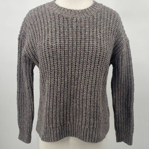 COS Wool Silk Blend Sweater Thick Ribbed Knit Crewneck Pullover Gray Womens  S - $48 - From Tallulahs