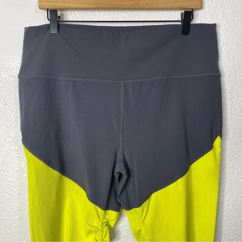 Zyia Neon Yellow Parallel Luxe High Rise 7/8 Tights Size 20 - $25