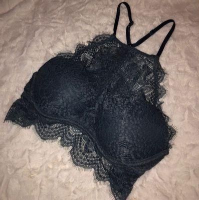 PINK - Victoria's Secret Lace High-Neck Bralette Blue - $19 (65% Off Retail)  - From Mari-Charlene