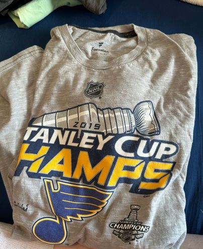 Stanley Cup Playoffs royal blue short sleeve tee. It's here for $28 in  sizes adult S-3XL.