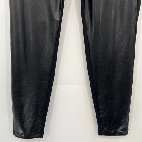 Athleta Delancey Shine Tight Faux Leather Black Shiny Leggings Women's Large  - $41 - From Sara