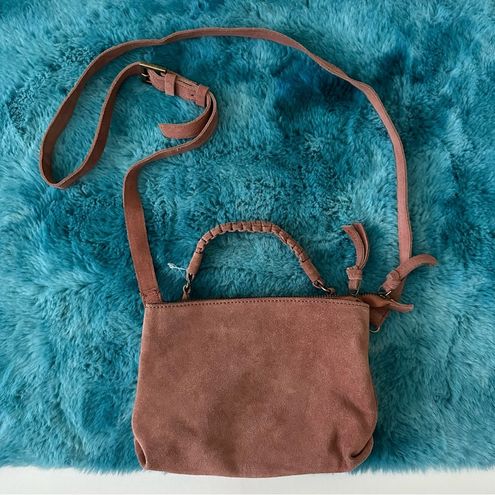 Free People Cody Suede Crossbody Purse - Women's Bags in Rusted Reef