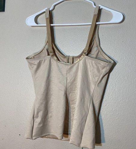 Vintage Beige Size 38B bra Sears nylon lace shapewear Top - $6