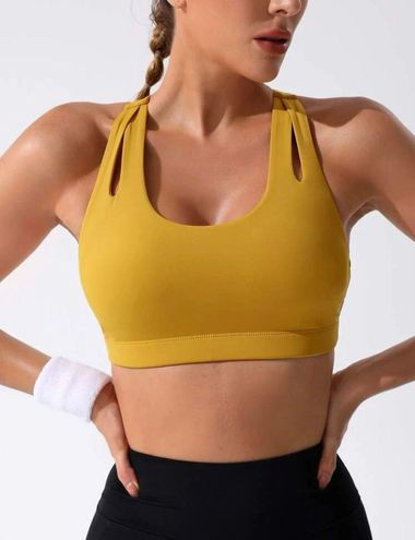 SHEIN Yellow Sports Bras for Women