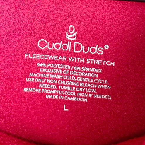 Cuddl Duds Fleecewear with Stretch Lounge Long Sleeve Tunic Crimson Size  Large - $25 - From Megan