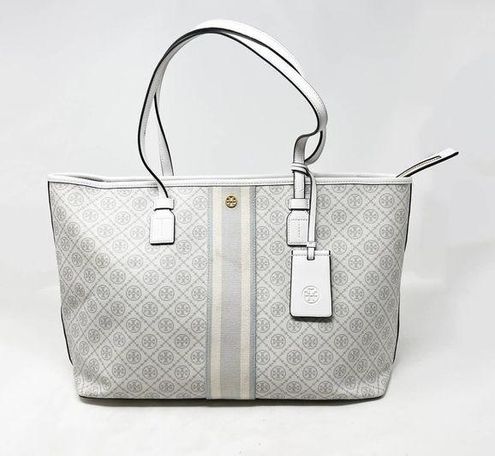 Tory Burch T Monogram Small Coated Canvas Tote