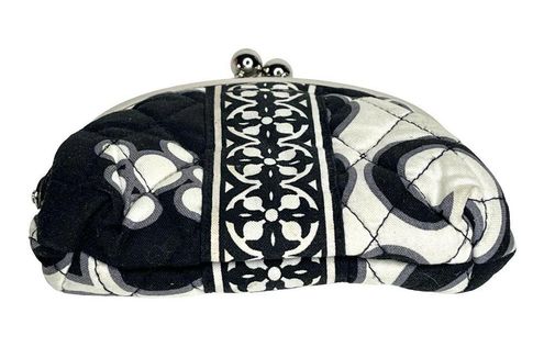 Vera Bradley Double Kiss Lock COIN PURSE Wallet Night & Day Black White  Silver - $23 - From Beautiful