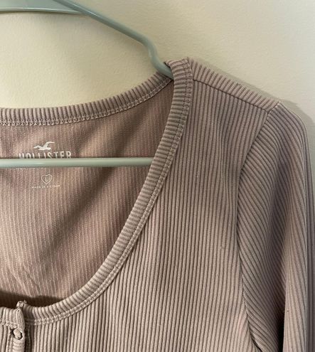 Hollister Henley Long Sleeve Purple Size L - $19 (34% Off Retail