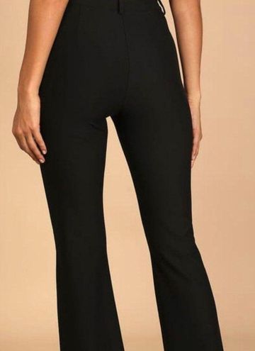 Make Some Plans Black High-Waisted Slit Trouser Pants