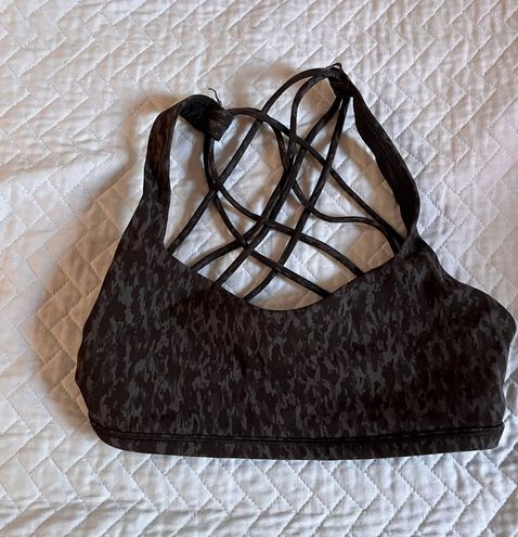 Lululemon Leopard Camo Deep Coal Mult Bra Multi Size M - $25