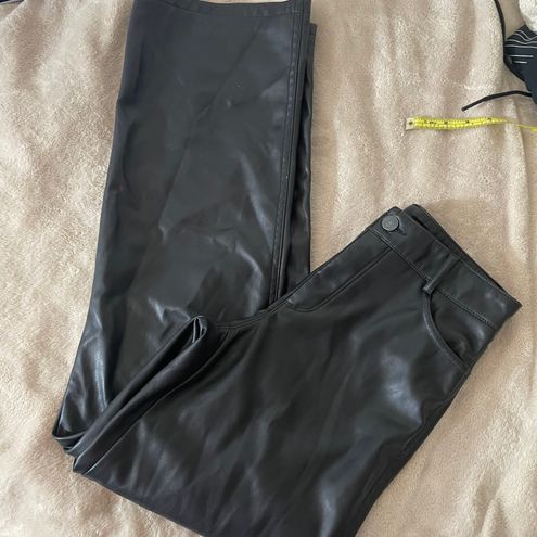 Garage Women's Black Brooke Faux Leather Low Rise Pant Size XS