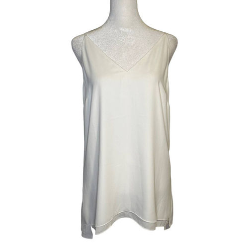 White House  Black Market white double layer v-neck tank top size S NWT -  $26 New With Tags - From Haley