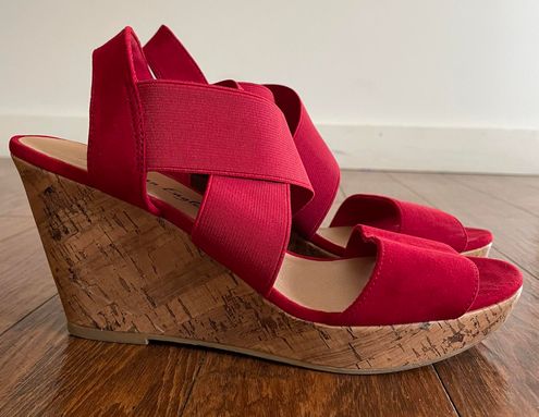 Red wedge sales shoes payless