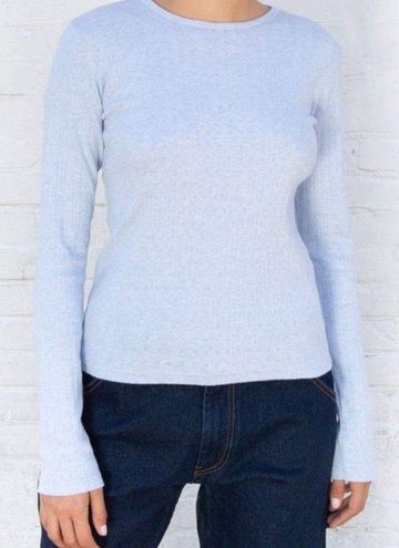 Brandy Melville light blue vintage long sleeve Leah eyelet top - $32 (36%  Off Retail) - From Mina