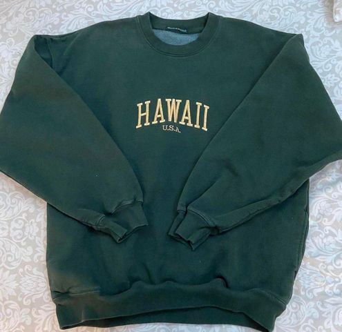 Brandy Melville RARE Erica Hawaii Sweatshirt Green - $84 - From Daniela