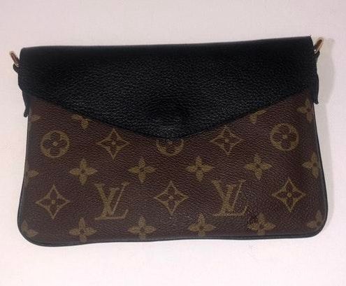 Authentic Upcycled Louis Vuitton Leather Clutch Wristlet – N