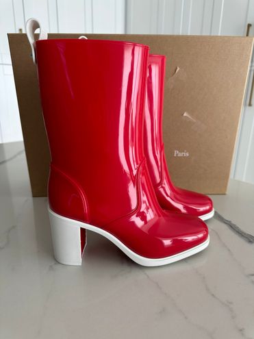 Loubirain Block-Heel Red Sole Boots