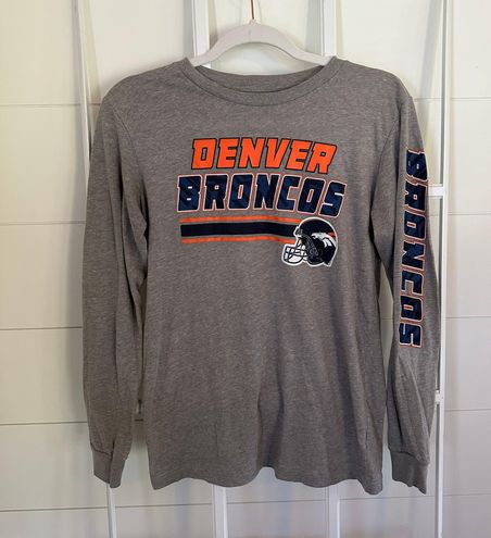 NFL Denver Broncos Long Sleeve Tshirt Gray Size XL - $16 - From