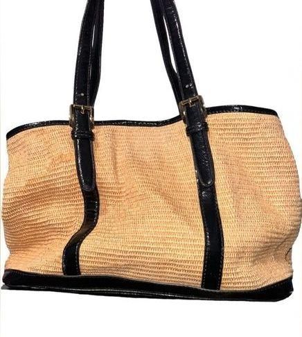 TIFFANY Straw Bag Black