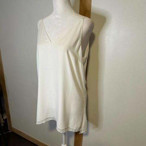 White House  Black Market white double layer v-neck tank top size S NWT -  $26 New With Tags - From Haley