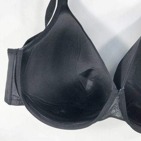 Cacique 44G Bra Black Satin Full Coverage Stretch Plus Size Lane Bryant 101  - $23 - From Bailey